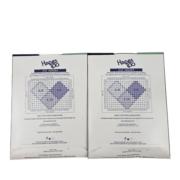 Hanes Too Day Sheers Sandalfoot Barely There Style 117 Size CD Vintage NOS - Picture 2 of 7